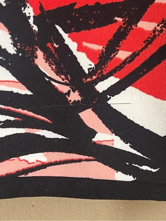 Kasper Black Floral-Print Open Front Blazer with Coral & White Accents - Picture 5 of 5